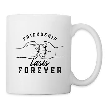 Freundschaft Hält Für Immer Freunde Spruch Freund - Tasse - Weiß - Rechts