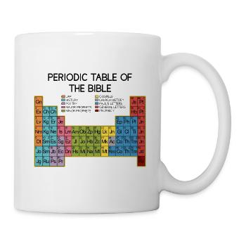 Cadeau chrétien - Parole de Dieu - Tableau périodique - Mug blanc - blanc - Droite