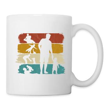papa père fils de père cadeau rétro vintage - Mug blanc - blanc - Droite
