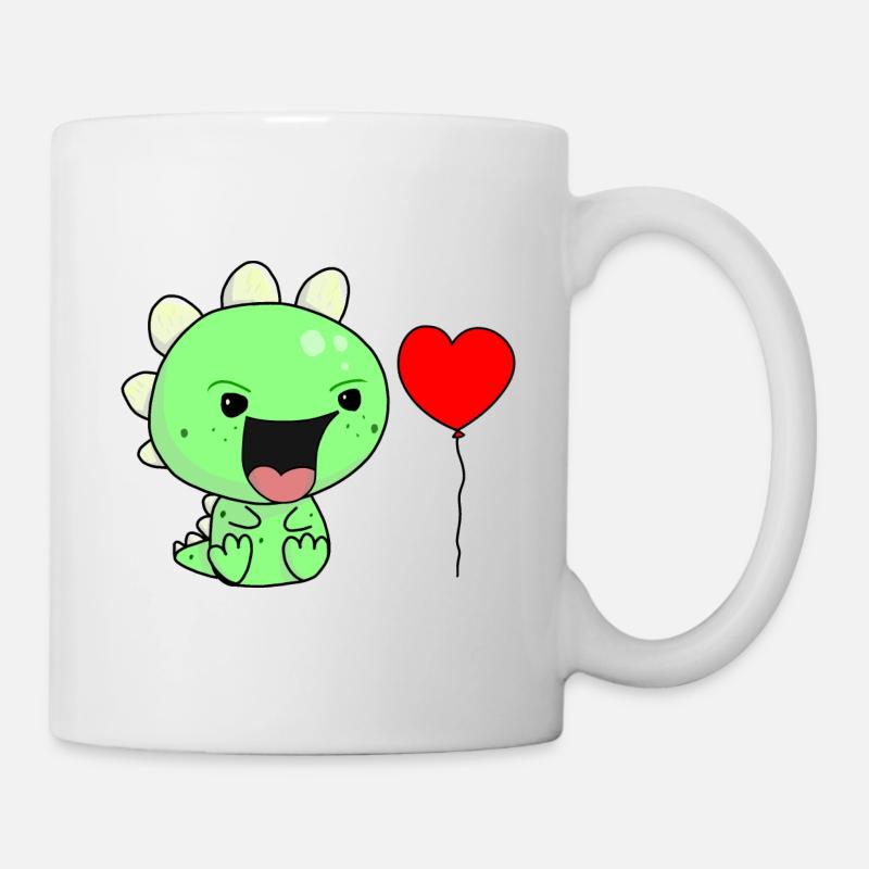Cris enfant enfants bébé Dino - Mug blanc - blanc