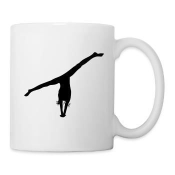 Turnerin Handstand Spagat Gymnastik Turnen - Tasse - Weiß - Rechts