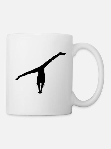 Turnerin Handstand Spagat Gymnastik Turnen - Tasse - Weiß