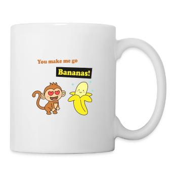 Cute You Make Me Go Bananas Love Pun - Mug - white - Right