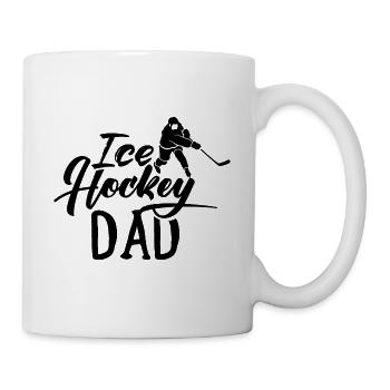 Eishockey Papa Eishockeyspieler Puck Ice Hockey - Tasse - Weiß - Rechts
