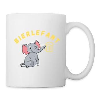 Bier und Elefant passt wie Zoo und Rüssel - Tasse - Weiß - Rechts