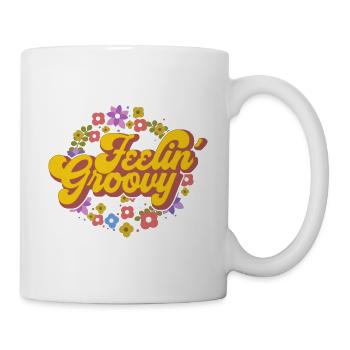 California Feelin Groovy Flower Power Retro - Tasse - Weiß - Rechts