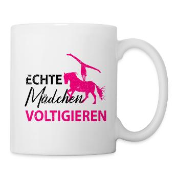 Pferde Pferd Voltigierer Voltigieren Volti Damen - Tasse - Weiß - Rechts