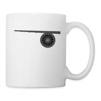 Flugzeug Turbine Triebwerk Pilot - Tasse - Weiß - Rechts