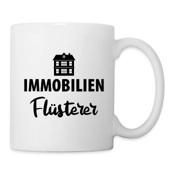 Immobilienkaufmann Immobilien Herren Männer - Tasse - Weiß - Rechts