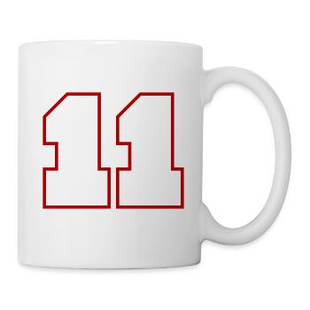 11 Zahl symbol - Tasse - Weiß - Rechts