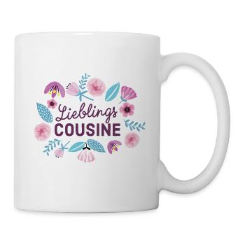 Lieblingscousine Geschenk für Cousine - Tasse - Weiß - Rechts