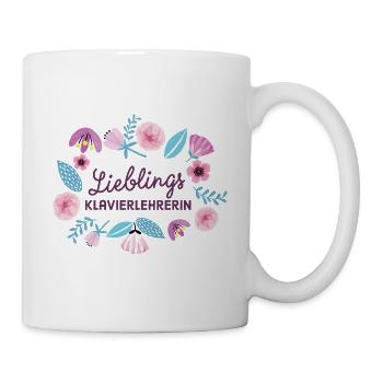 Lieblingsklavierlehrerin Geschenk Klavierlehrerin - Tasse - Weiß - Rechts