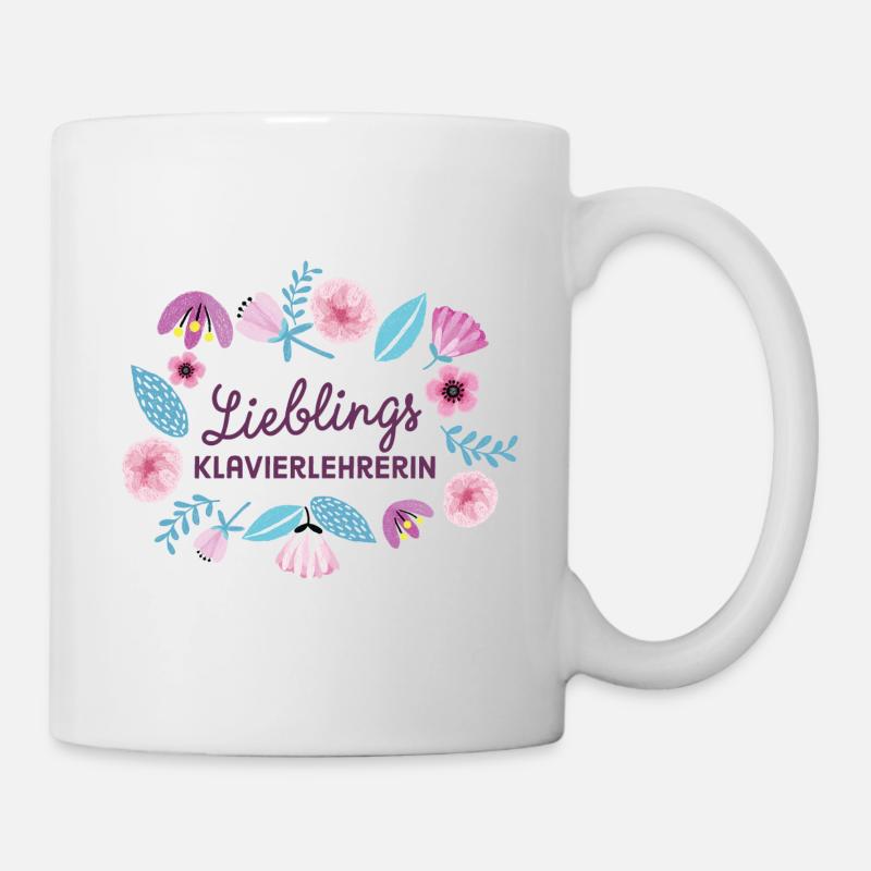 Lieblingsklavierlehrerin Geschenk Klavierlehrerin - Tasse - Weiß