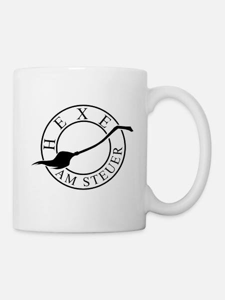 Hexenbesen Hexen lustige Sprüche Bilder Halloween - Tasse - Weiß
