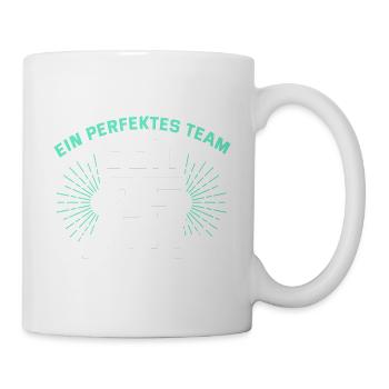 25. Hochzeitstag Silberhochzeit - Tasse - Weiß - Rechts