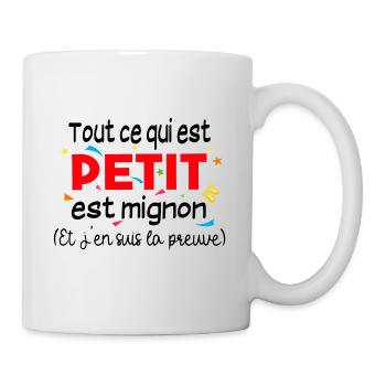 Petit Mignon Physique Cadeau Humour Naine Drôle - Mug blanc - blanc - Droite