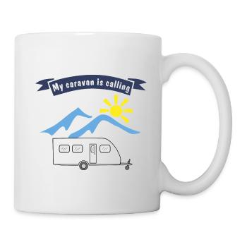 caravane appelle - Mug blanc - blanc - Droite