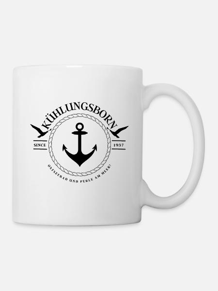 Kühlungsborn , Ostseebad, Perle an der Ostsee - Tasse - Weiß