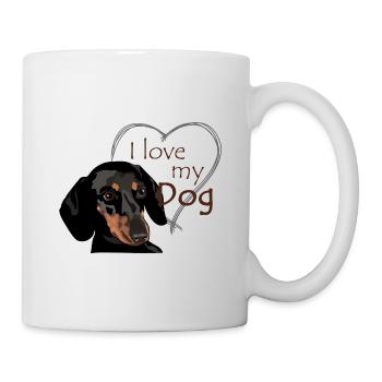 Dachshund – I love dogs - Mug - white - Right
