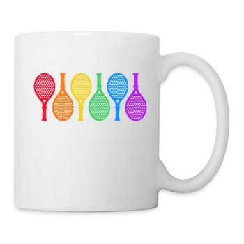padel padeltennis paddle padel player rainbow - Mug - white - Right