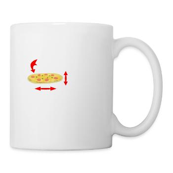 Pizza and Maths Meme Funny Maths Teacher - Tasse - Weiß - Rechts