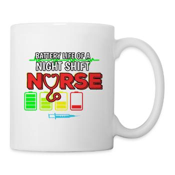 Nurse Night Duty Energy I Cadeau - Mug blanc - blanc - Droite