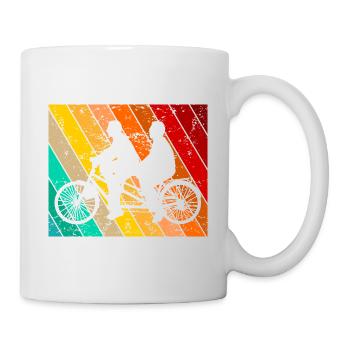 Tandem Fahrrad Fahrradmotiv Fahrradfahrer - Tasse - Weiß - Rechts