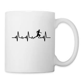 Heartbeat Football Football Player - Mug - white - Right