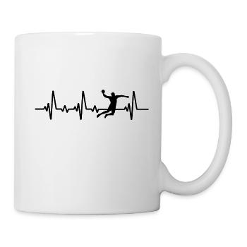 Handball Heartbeat Handball Player - Mug - white - Right