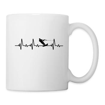 wakeboarden herzschlag wakeboard wakeboarder - Tasse - Weiß - Rechts