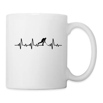 Eishockey herzschlag hockey eishockeyspieler - Tasse - Weiß - Rechts