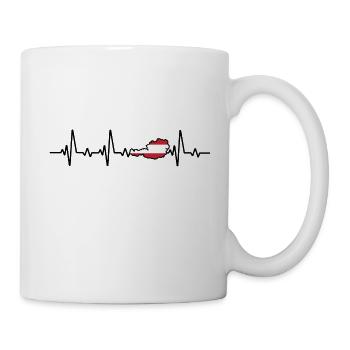 I love austria flag t-shirt austria - Mug - white - Right
