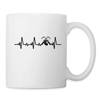 schweißer herzschlag schweißen - Tasse - Weiß - Rechts