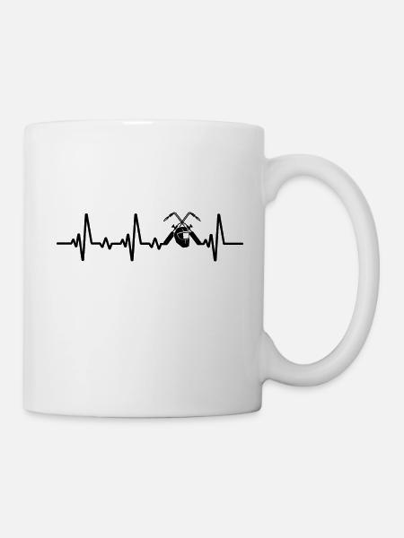 schweißer herzschlag schweißen - Tasse - Weiß