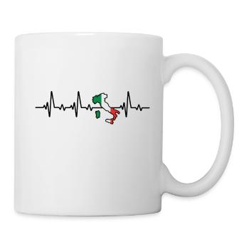 Italie drapeau battement de cœur Italien italie - Mug blanc - blanc - Droite