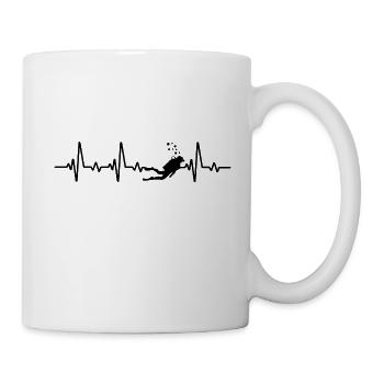 Diving Heartbeat Divers - Mug - white - Right