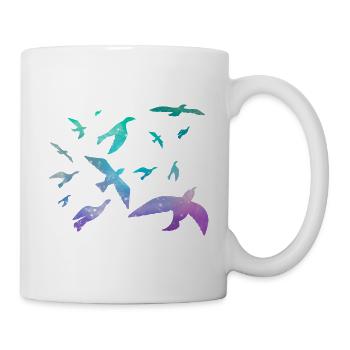 Fliegende Vögel - Tasse - Weiß - Rechts