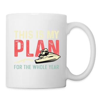 Plan für das Jahr Hobbyist Geschenk - Tasse - Weiß - Rechts