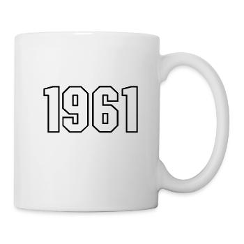 T-shirt born in 1961 - Mug - white - Right