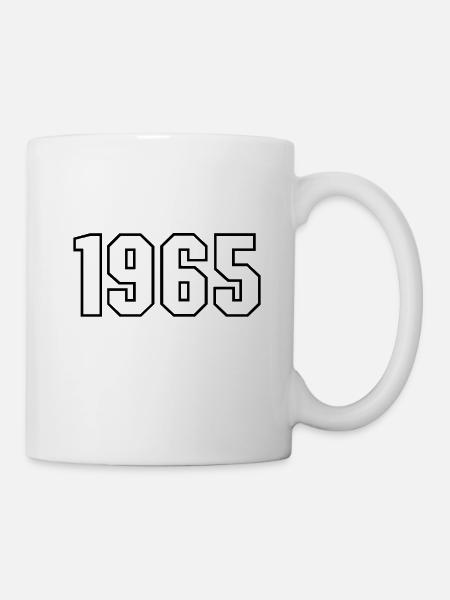T-shirt born in 1965 - Tasse - Weiß
