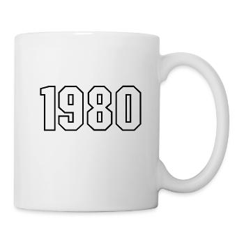 t-shirt né en 1980 - Mug blanc - blanc - Droite