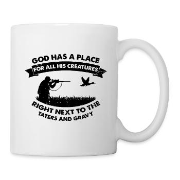 Funny Duck Hunting Design Hunter Hunting Duck Design - Mug - white - Right