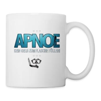 Apnoe Freediving Kein Geld zum Flaschen füllen - Tasse - Weiß - Rechts