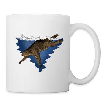 Scuba Diving Sloth Lazy Animal Diving I Gift - Mug - white - Right