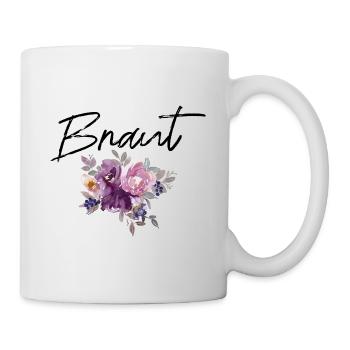 Braut - Junggesellinnenabschied Blumen - Tasse - Weiß - Rechts