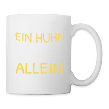 Ein Huhn kommt selten allein Hühnerbesitzer - Tasse - Weiß - Rechts
