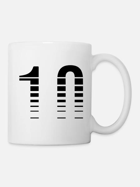 Zahl Zehn - Tasse - Weiß