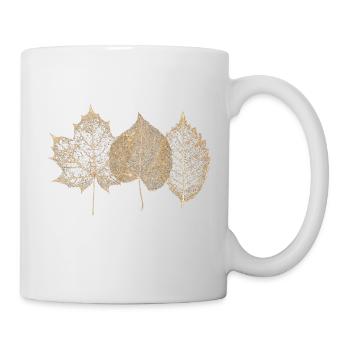3er Blattgold - Tasse - Weiß - Rechts