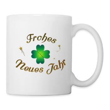 Frohes Neues frohes neues Jahr Neujahr - Tasse - Weiß - Rechts