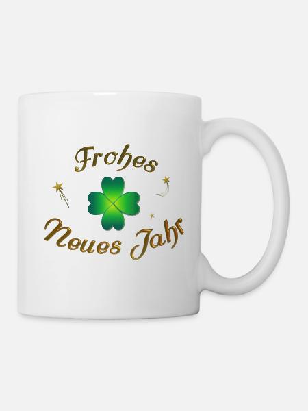 Frohes Neues frohes neues Jahr Neujahr - Tasse - Weiß